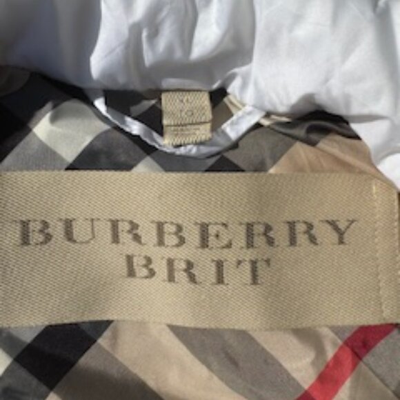BURBERRY BRIT DALESBURY White Quilted Down Puffer Jacket size XL - Picture 5 of 7